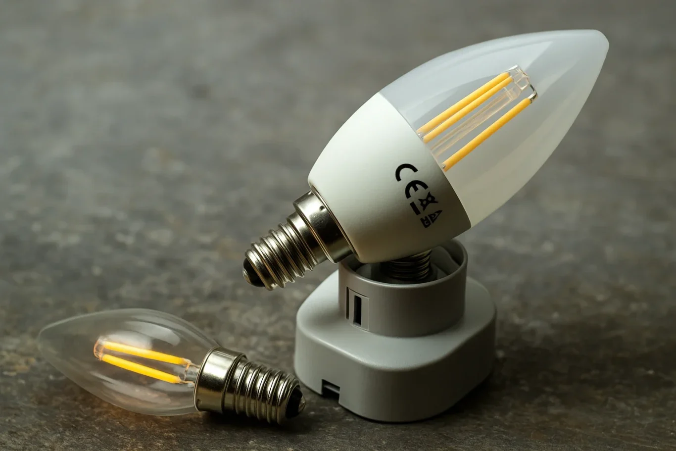 E14 Retrofit-LED für Notbeleuchtung – effizienter Ersatz alter Leuchtmittel E14 LED-Retrofit ersetzt Glühlampe in Notbeleuchtungsfassung, energiesparend bei 230 V AC/DC