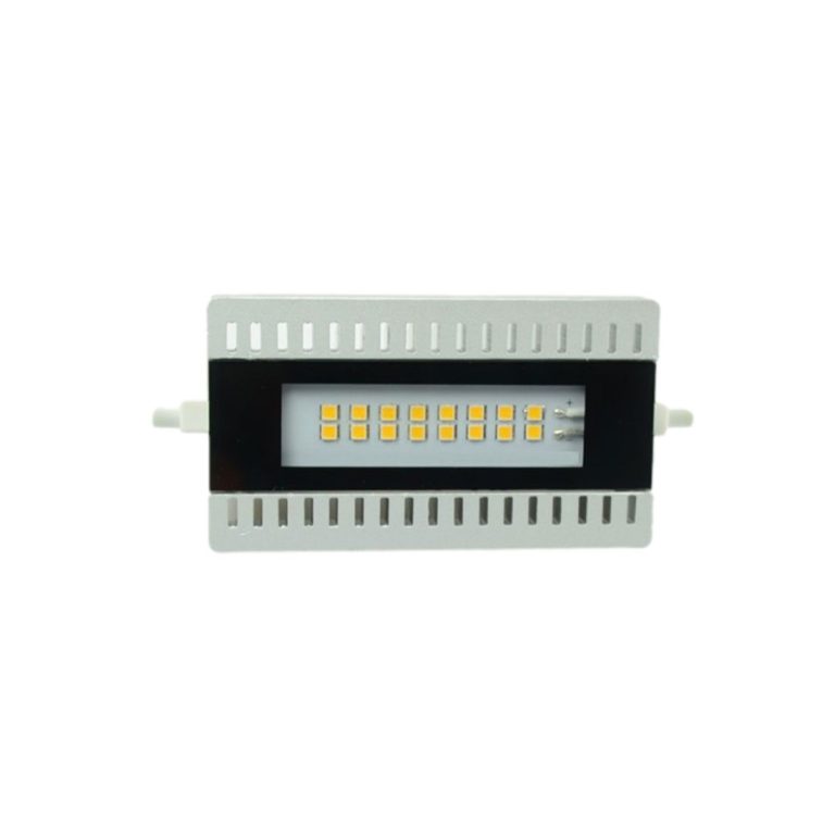 LED-Stablampe mit rechteckigem Design und mehreren Leuchtmitteln.