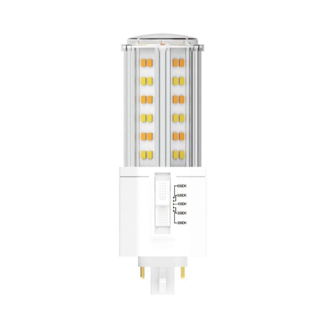 LED-Ersatz für G24 und GX24 Kompaktleuchtstofflampen in einer geöffneten technischen Bestandsleuchte