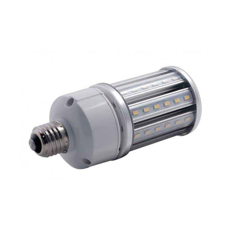 LED-Straßenlampe mit E27-Sockel, zylindrische Form, helle Leuchtmittel.