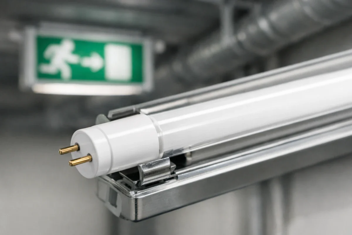 T5 LED Röhre mit G5 Sockel in Notbeleuchtungsanlage