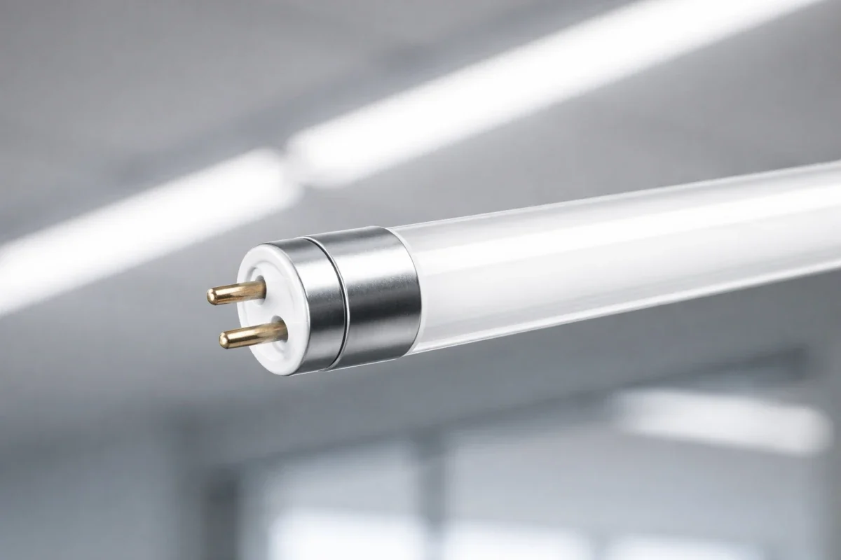 T5 Leuchtstoffröhre mit G5 Sockel und 16 mm Durchmesser in Bürodecke