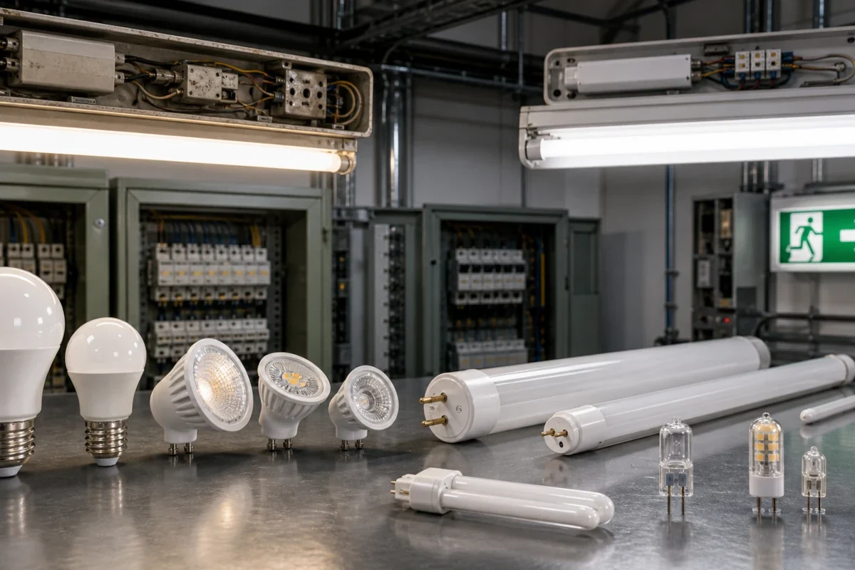 Retrofit Sockel für LED Umrüstung und Bestandsanlagen LED Retrofit Sockel für industrielle Beleuchtung und Notlichtsysteme