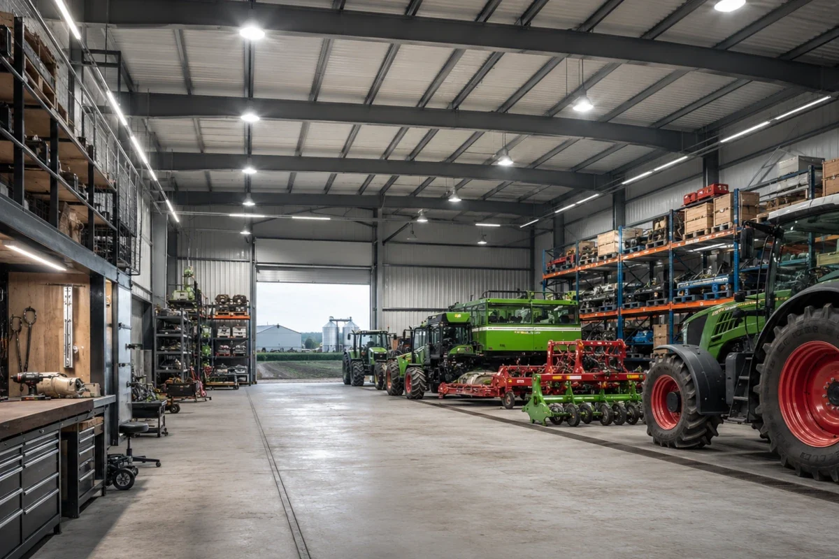 LED-Highbay- und Linearleuchten über Maschinenhalle, Lagerregalen und Werkstattflächen in Mecklenburg-Vorpommern und Brandenburg
