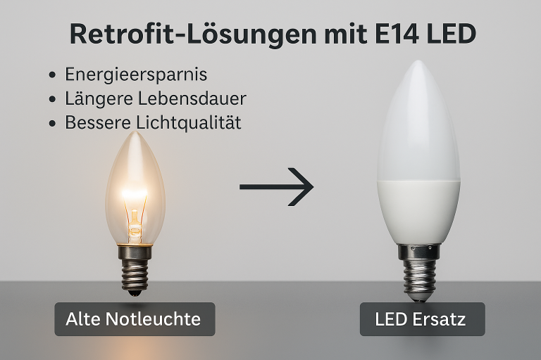 Retrofit-Lösungen mit E14 LED: Energieeinsparung, längere Lebensdauer, bessere Lichtqualität.