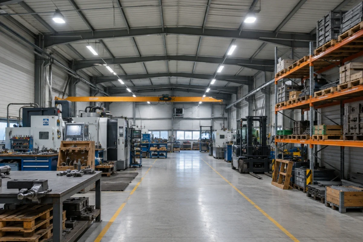 LED-Highbay- und Linearleuchten über Werkstatt-, Lager- und Produktionsflächen in Rheinland-Pfalz und Saarland